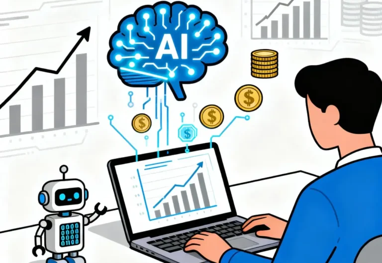 man managing investments