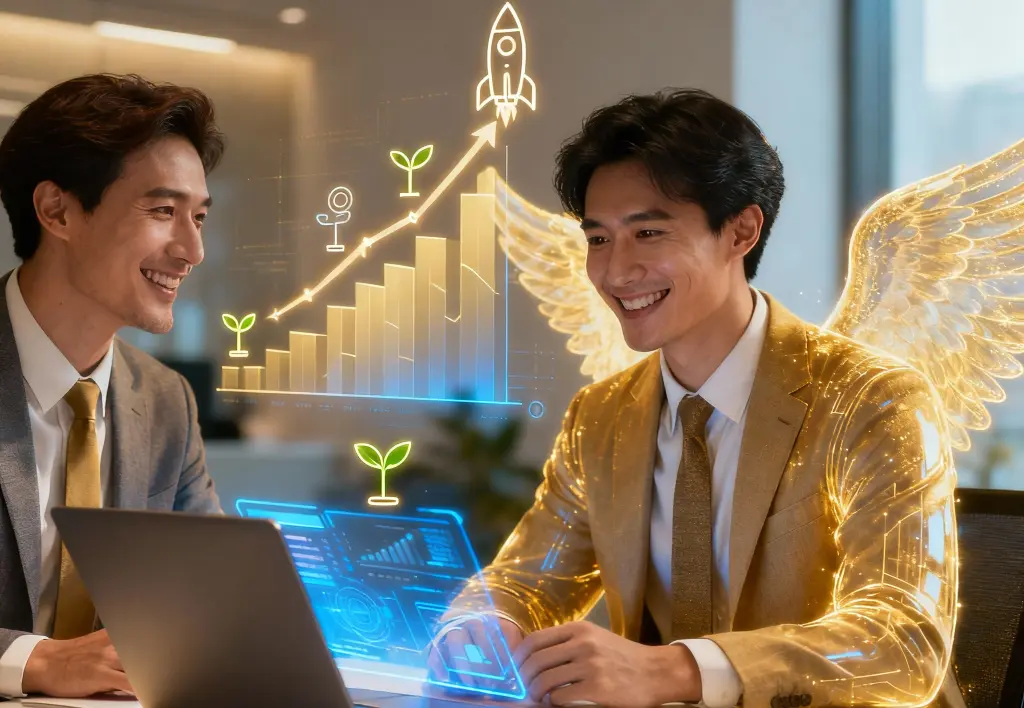 angel investor meeting an entrepreneur