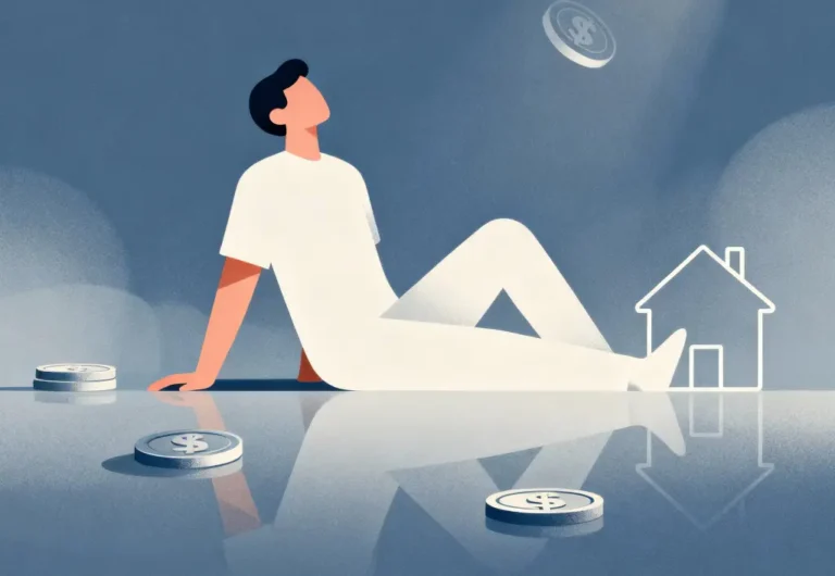 man relaxes looking at the sky